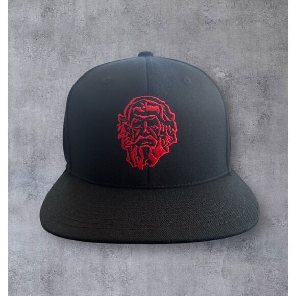 Hadden Black Red Mens SnapBack Adjustable Hat Cap - Picture 1 of 6